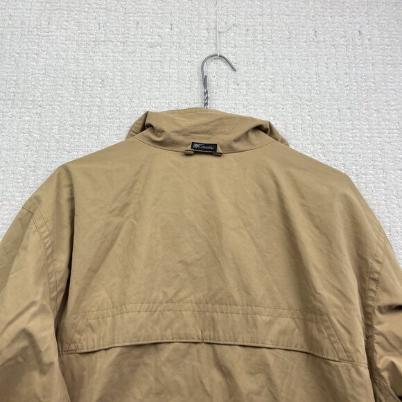 Columbia Mens L Jacket  Northway Full Zip Vented Windbreaker Tan / Sand Outdoor - Picture 14 of 15